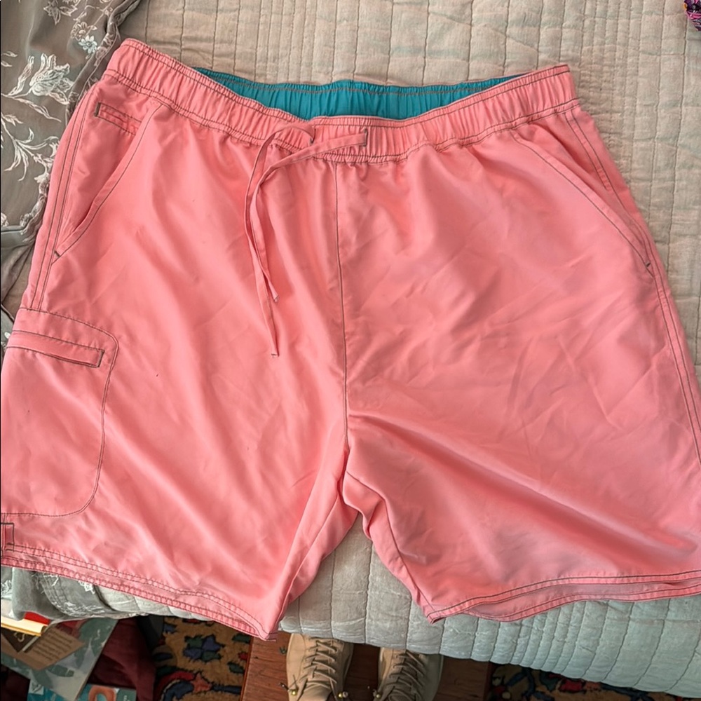 The Territory Ahead Pink Swim Trunks Lightweight Elastic Waist NWOT